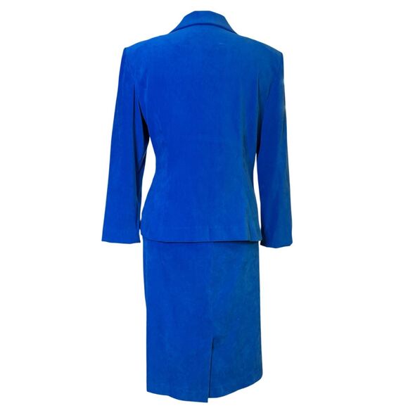 Leslie Fay Women’s Vintage Suit 2-Pieces Sz. 14 Blue Career - Picture 4 of 9